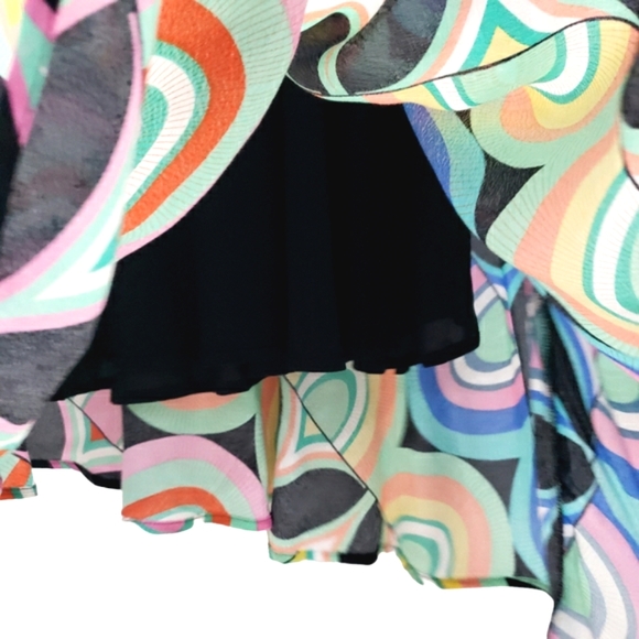 Nwt Anthropologie Kenzie Geometric Asymmetrical Midi Dress - Picture 11 of 17